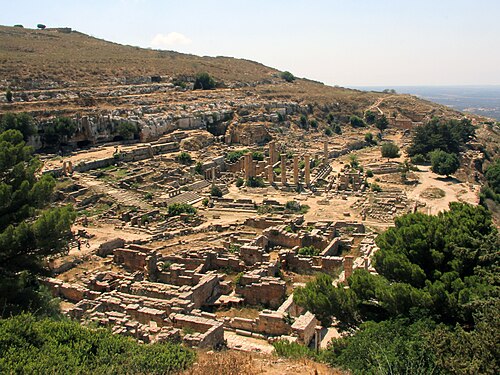 panorama of ruins at Cyrene