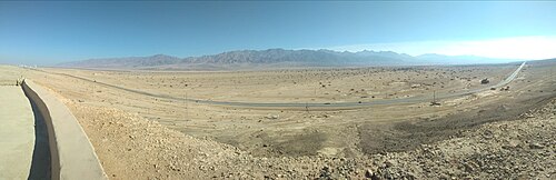 panorama of the modern road between the Dead Sea and the Gulf of Aqaba