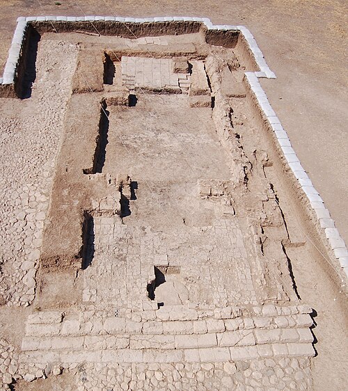 aerial panorama of ruins at Tell Tayinat