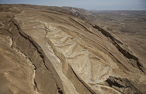 aerial panorama of Ma’ale Akrabbim