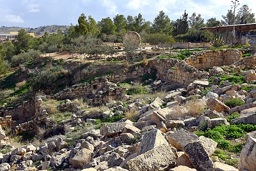 panorama of ruins at Rujm Siyaghah