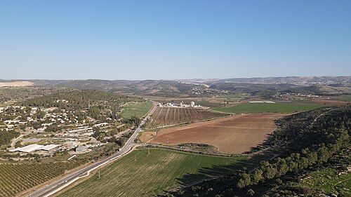 panorama looking east of the Valley of Elah