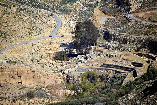 panorama of ruins at Khirbet Ayun Musa