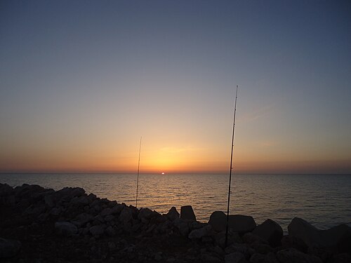 sunset across Sidra