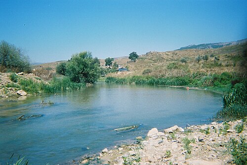 closeup of the Litani River