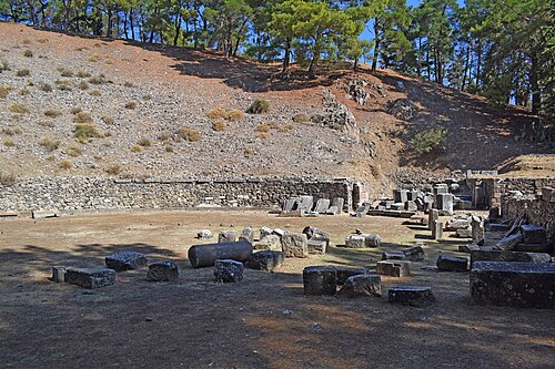 panorama of the ancient theater at Mitylene