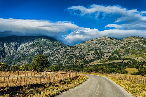 panorama of a mountain on Samothraki
