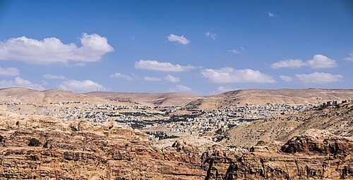 panorama of a natural area in Arabia Petraea