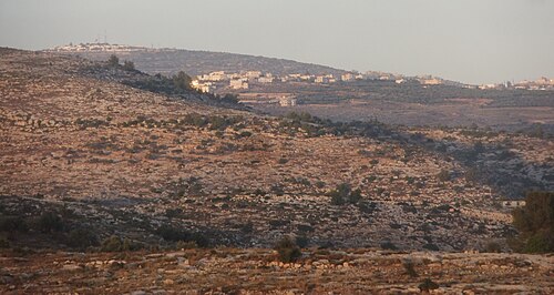 panorama of hills in the region between Gibeah and Ramah