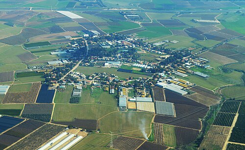 aerial panorama looking east at Wadi Safiyeh