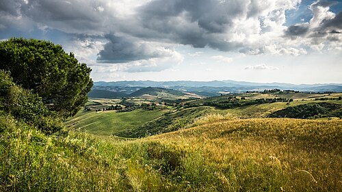 panorama of hills in Italy