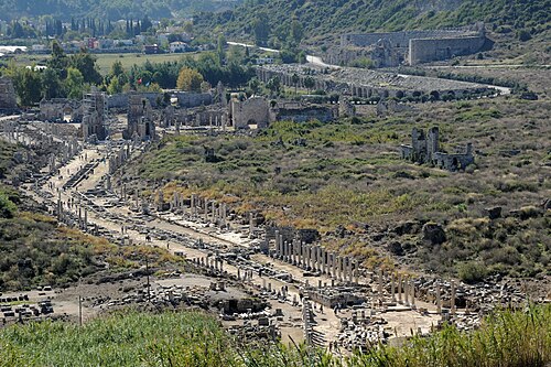 panorama of ruins at Perga
