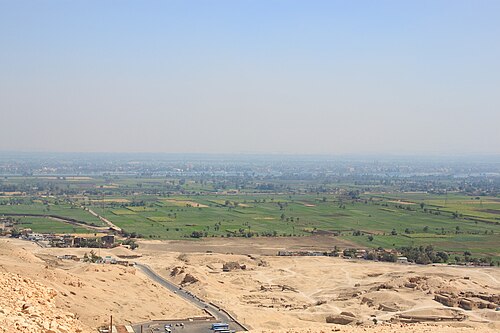 aerial panorama of Luxor in Upper Egypt