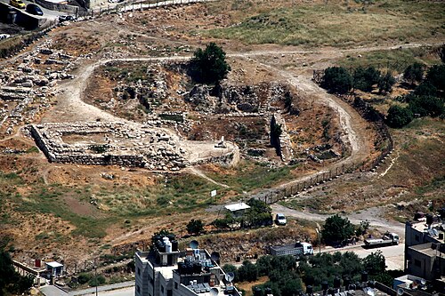 aerial panorama of Tell Balatah