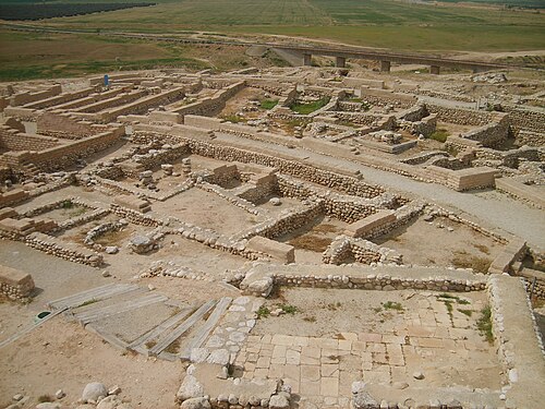 panorama of ruins at Tel Beer Sheva