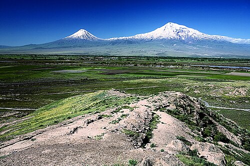 panorama of Mount Ararat in Urartu