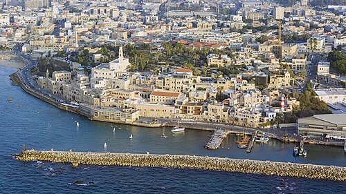 aerial cityscape of Jaffa