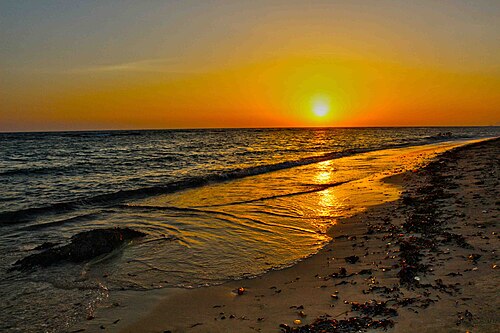 sunset on the Gulf of Suez