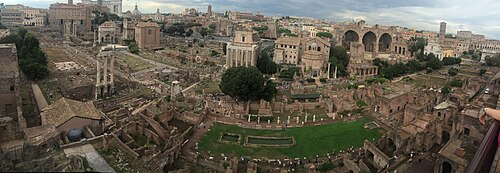 panorama of ruins at Rome