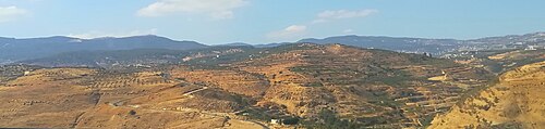 panorama of hills in the Transjordan