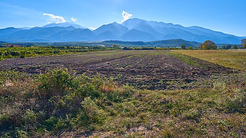 panorama of Mount Olympus in Greece