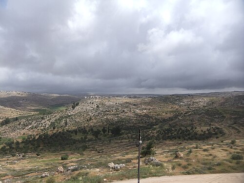 cityscape of the modern city around Khirbet Beit Amra
