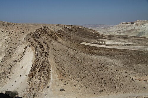 panorama of hills along the road between Kadesh-barnea and Arad