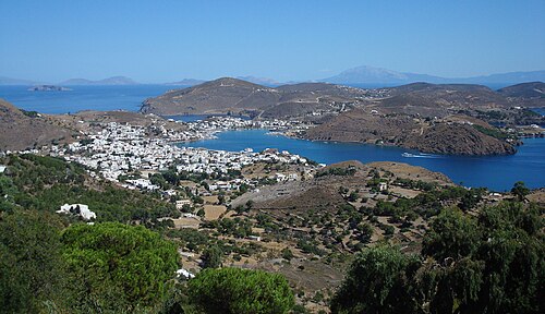 panorama of Skala on Patmos
